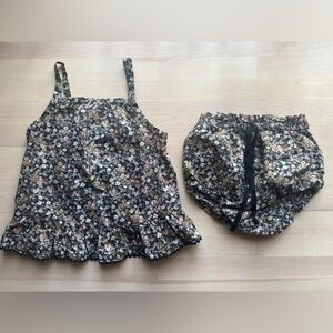 Jamie Kay Floral Kids Matching Set - Black and Cream